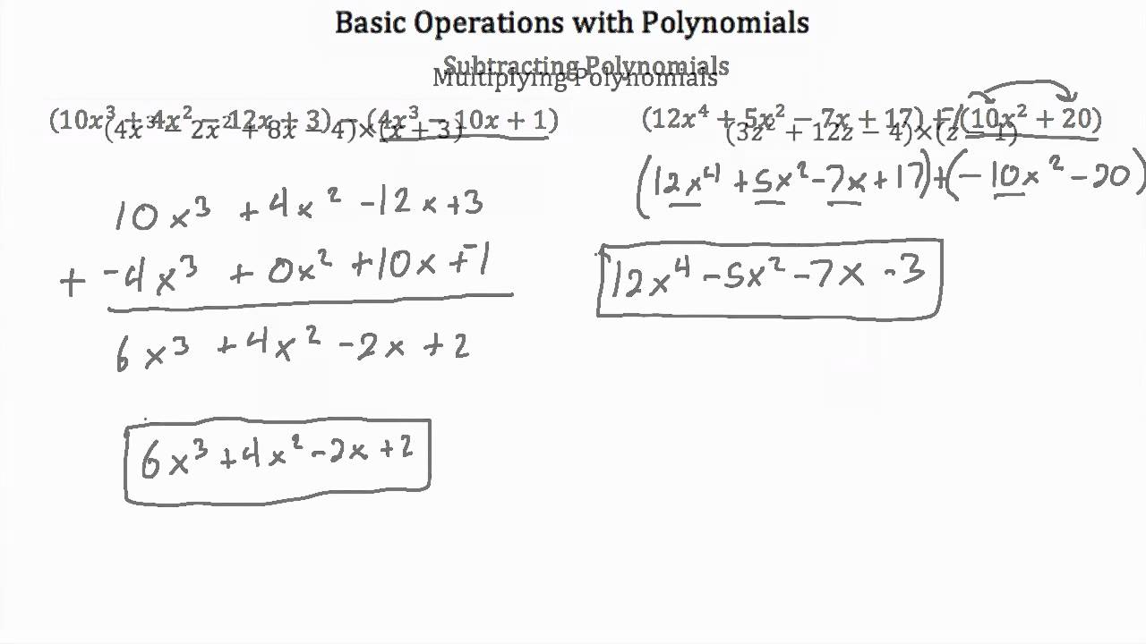 worksheet. Basic Polynomial Operations. Worksheet Fun 