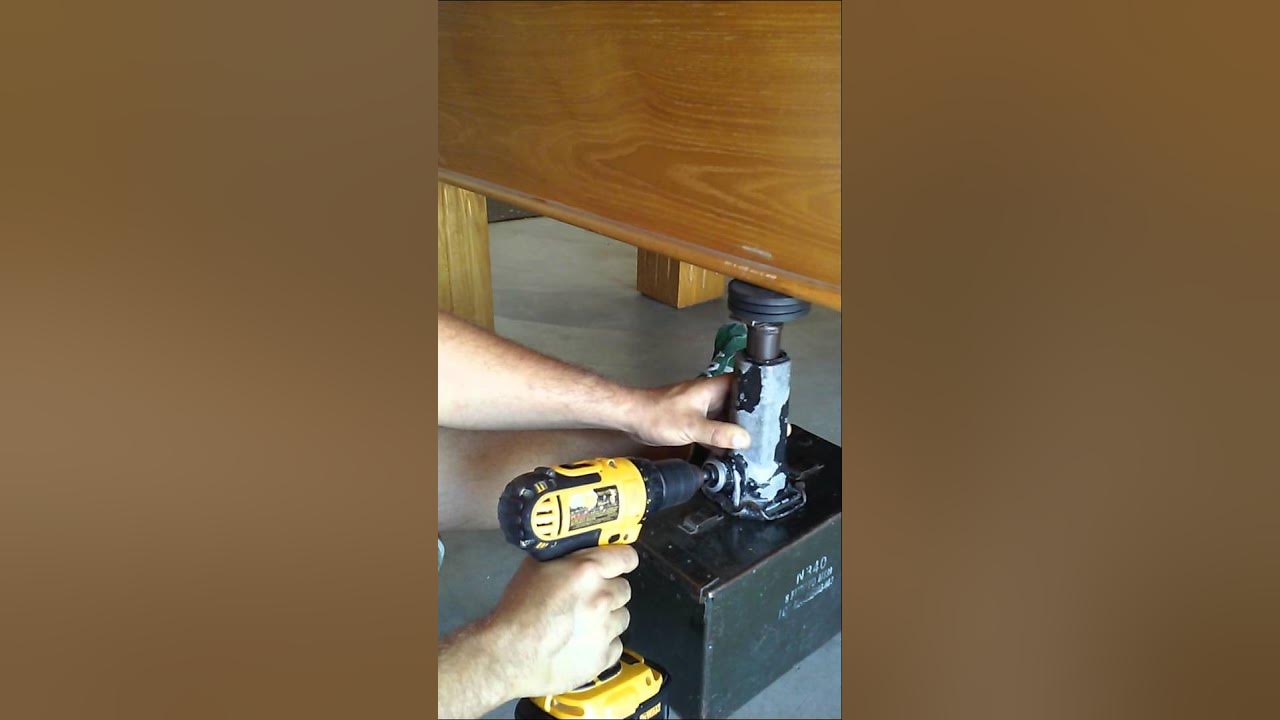 How to level a pool table down to the floor YouTube