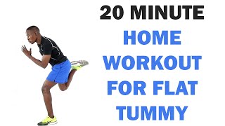 20 Minute Home Workout for Flat Tummy/ Fat Burning Workout No Equipment
