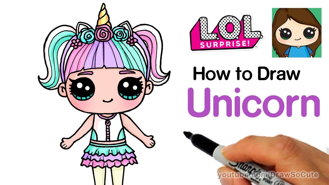 How to Draw Unicorn | LOL Surprise Doll - YouTube