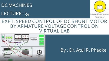 Experiment: Speed Control of DC Shunt Motor by Armature Voltage Control on Virtual Lab (34)