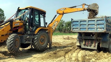 Loading Soil In Tripper Dump / Backhoe Loader Working Mood @r2autos2040