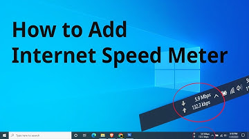 How to Add Internet Speed Meter in windows