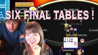 AMAZING!!  6 FINAL TABLES in 1 stream!