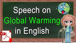 Speech on Global Warming in English | Click How