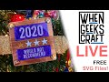 LIVE with When Geeks Craft - Glowforge Laser Cut Christmas Ornament with Resin!