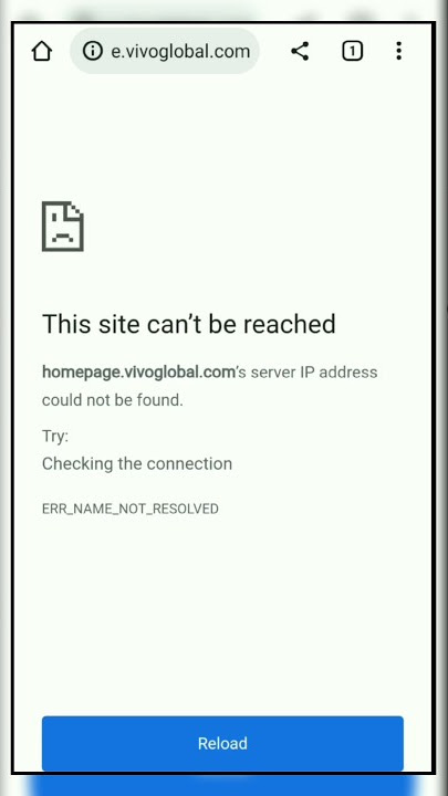 How to Fix This site can't be reached in Android Mobile || this site cannot be reached google chrome