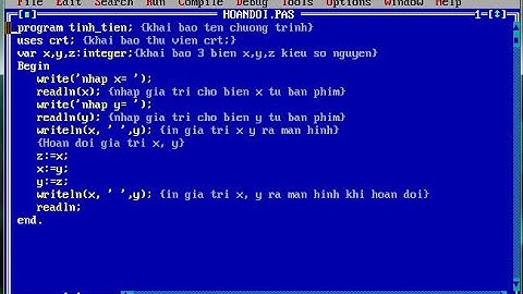 tin học 8 bth3 hoán đổi x,y dễ hiểu nhất.