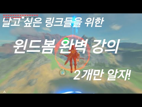 [젤다 야숨] 2개 배워서 평생 써먹는 기술, 윈드봄! 슬로우모션, 손캠으로 자세히 알려 드립니다. 젤다의 전설: 야생의 숨결 젤다 야숨 윈드봄
