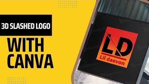 Create a 3D Slashed Logo on Canva| Canva Easy  Tutorial