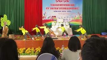 Phần thi màn chào hỏi hội thi “ Tài năng tiếng anh” cấp huyện của các bạn 5-6 tuổi Minh Đức