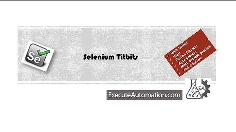 Finding and Working with UI Controls in Selenium (Selenium Titbits)