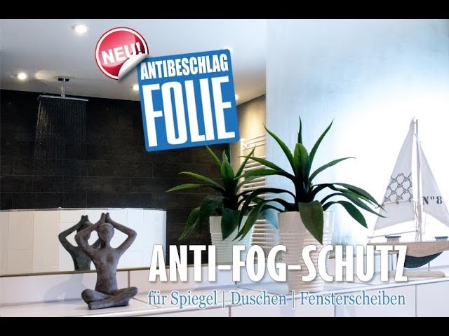 Selbstklebende Antibeschlagfolie für Glas und Spiegel 