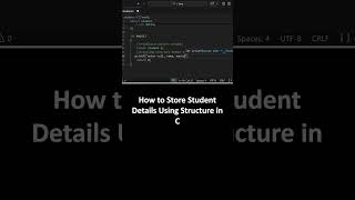 C Structure Program | Student Details Using Dot (.) Operator #cprogramminglanguage #codingshorts