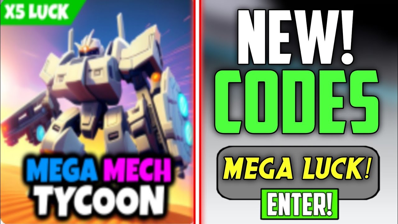 Mega Mech Tycoon Codes - Roblox December 2023 