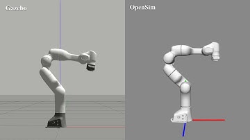 Franka Panda robot (Gazebo vs. OpenSim)