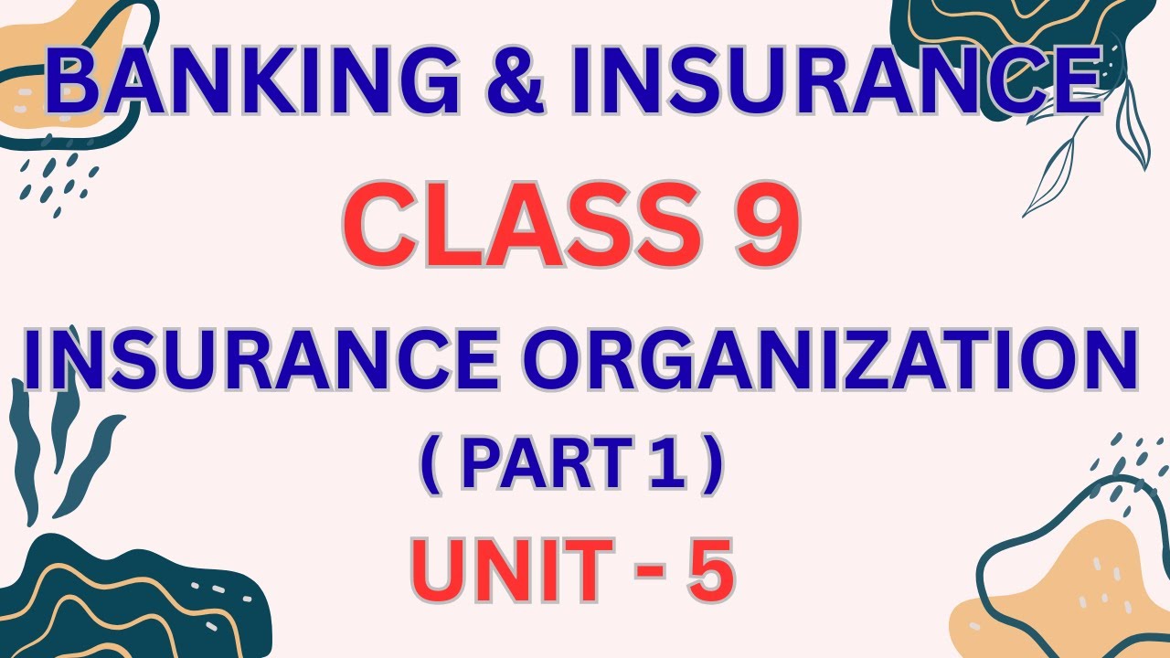 BANKING & INSURANCE I CLASS 9 I UNIT 5 I INSURANCE ORGANIZATION I PART 1 #banking #class9