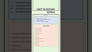 #syllabus #cuetpg