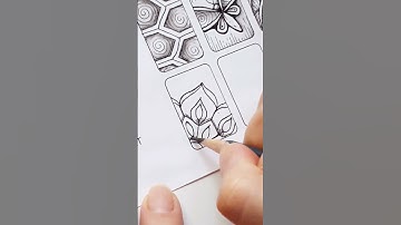 How to Draw Ing Zentangle Pattern · Easy Step-by-Step ✨ #InktoberTangles2025 #zentangleart