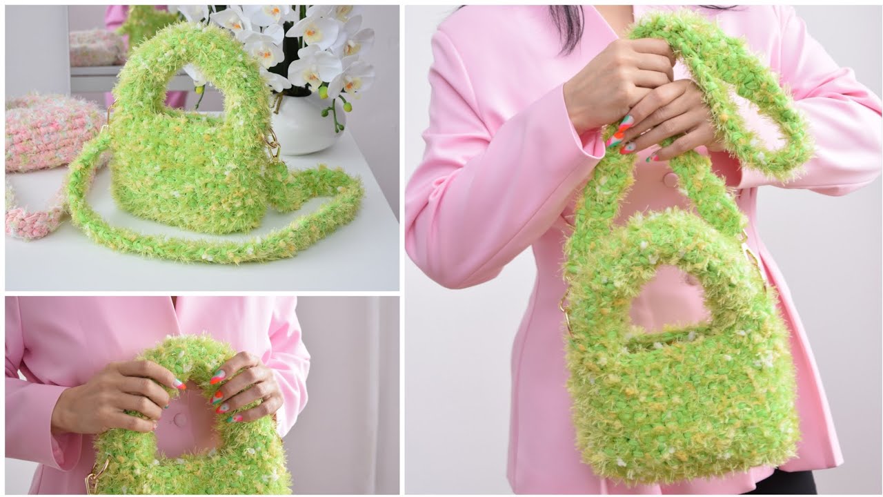 A cute spring handbag. Crochet with our own hands easily and