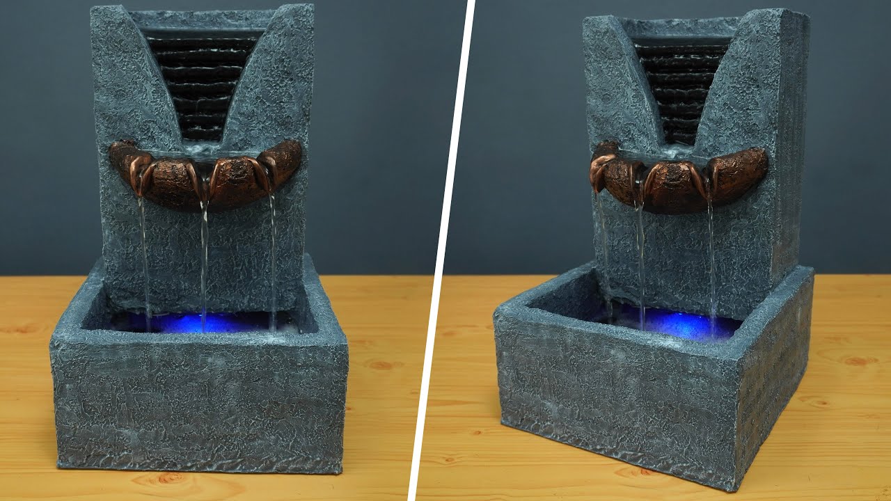 Amazing Homemade Tabletop Water Fountain Making DIY Antique Fountain