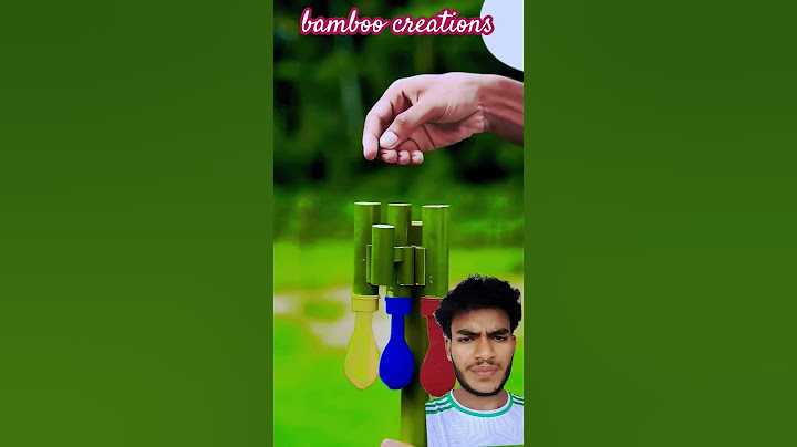 DIY bamboo creations three colour balloon slingshots #bamboo #bamboo1 #satisfying #diytrampoline