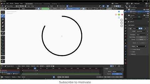 Draw a circle animation in Blender grease pencil