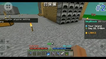 How to make sugar cane minion in minecraft crafermc skyblock ep 2 // sugar can farm // ayush ff