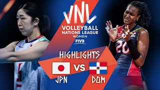 JPN vs. DOM - Highlights Week 5 | Women's VNL 2021