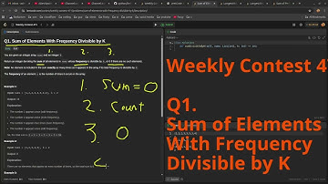 Leetcode Weekly Contest 471 Q1. Sum of Elements With Frequency Divisible by K