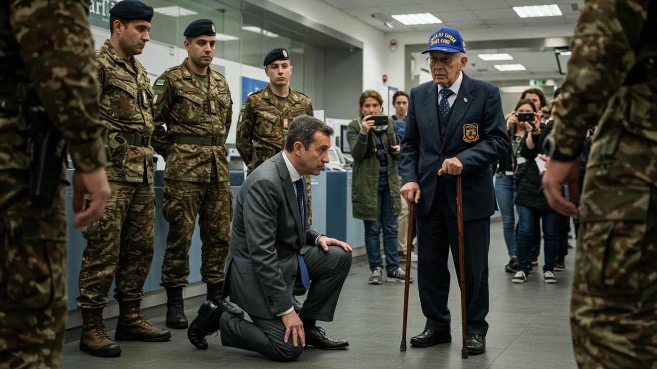 Un Broker Schiaffeggia un Veterano di 88 Anni in Banca — Ma il Figlio Torna in Divisa con l’Esercito