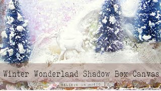 Mixed media Upcycled Altered Shadow Box- 7 Dots Studio