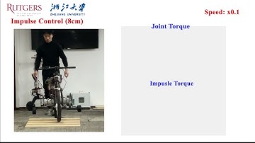 Autonomous Bikebot Control for CrossingObstacleswith Assistive Leg Impulsive Actuation
