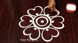 Latest Simple Flower Rangoli Design for Diwali||Navratri/Diwali 2020 Rangoli Designs||Rangoli