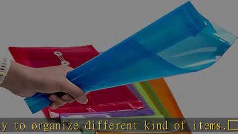 FANWU 6 Pack Plastic Envelopes Poly Envelopes Expandable Files Document Folders with Button & Strin