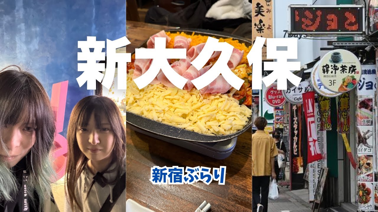 【新宿ぶらり】新大久保 コリアンタウン 食べ歩きとチーズダッカルビ