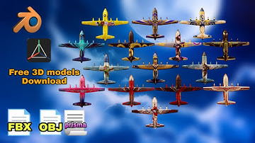 airplan 3d model pack  pubg Mobile  prisma3d Blender fbx obj prisma free download