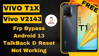 Vivo T1X V2143 Android 13 Frp Bypass Tutorial