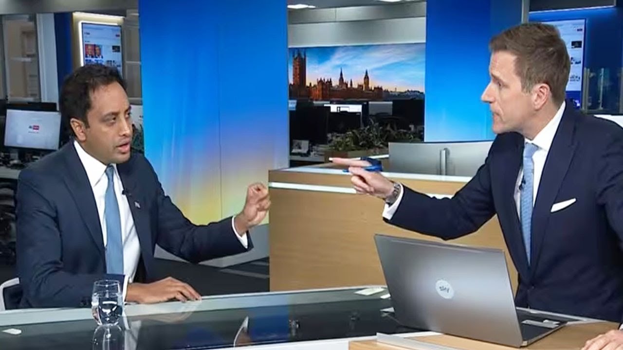 Reform UK's Zia Yusuf in Sky News row as angry presenter starts poking ...