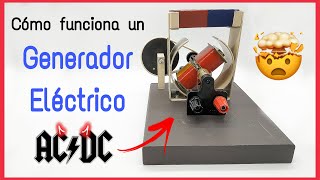 CÓMO FUNCIONA UN GENERADOR ELÉCTRICO || GENERANDO CORRIENTE CONTINUA (CC) Y ALTERNA (CA)