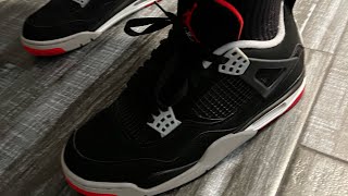 JORDAN 4 BLACK CEMENT BRED 2019 unboxing review ( OG COLOR WAY A MUST HAVE ) OG COLORWAY!