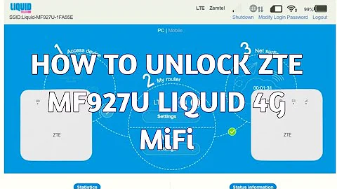How To Unlock ZTE MF927U LiQuid 4G MiFi (Permanent Unlock)