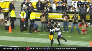 Joey Porter Jr. First Career Interception!