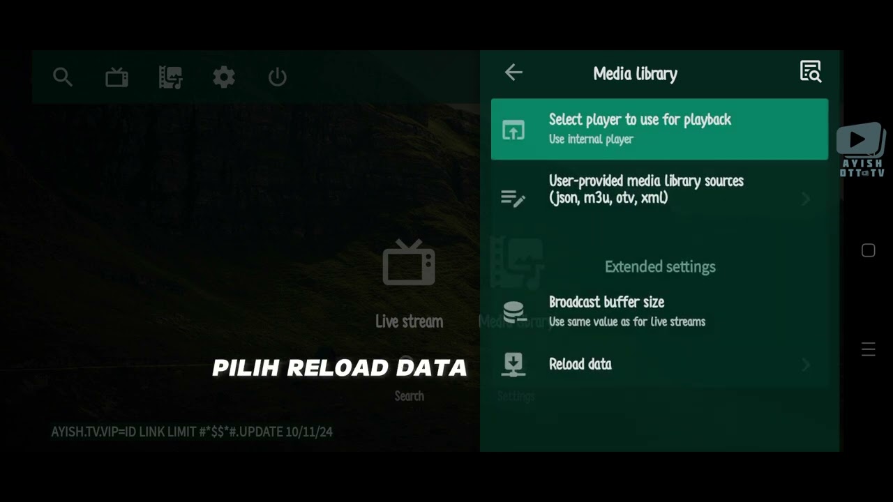 HOW TO RELOAD MEDIA LIBRARY OTT TV ANDROID