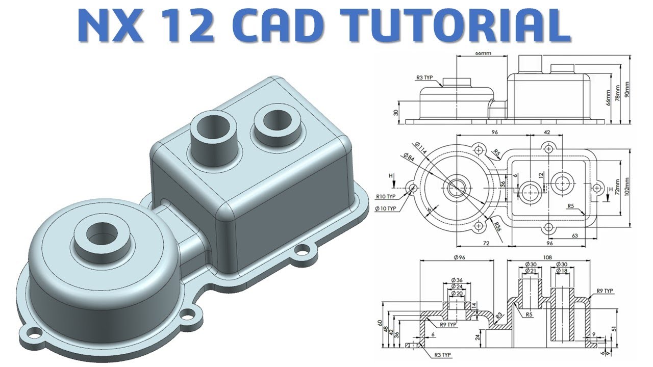 NX 12 CAD Tutorial #72  | How to Build 3D Model Design Basic
