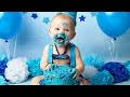 First(1st) Birthday PhotoShoot İdeas For Baby Boy.Photosession ideas At Home #partydecoration #baby