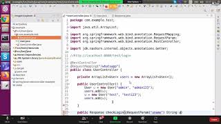 SpringBoot (Episode 11 - MicroServices Login,register,viewUsers RestController using Arraylist)