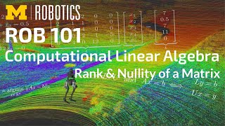 ROB 101: Rank & Nullity of a Matrix