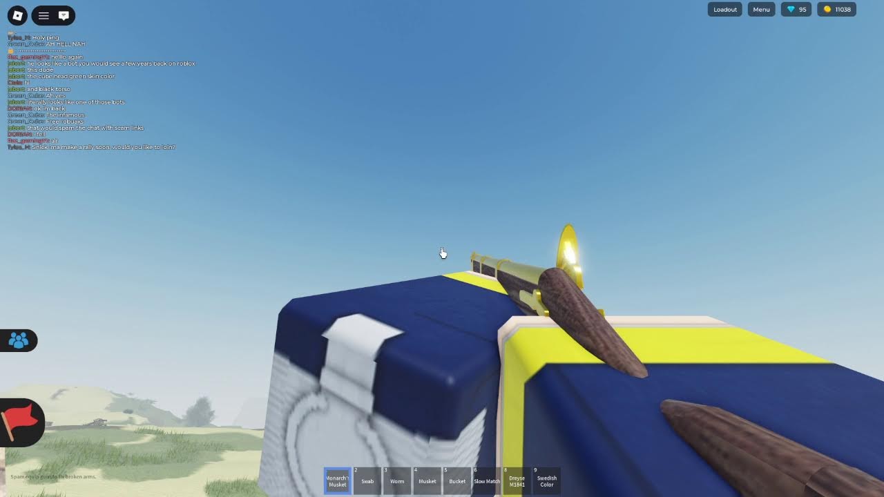 Musket testing live   :trying to take over half of the map with a team of swedish infantry