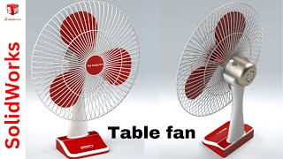 Advanced SolidWorks: A Table Fan Tutorial | Design and Assembly stepbystep.